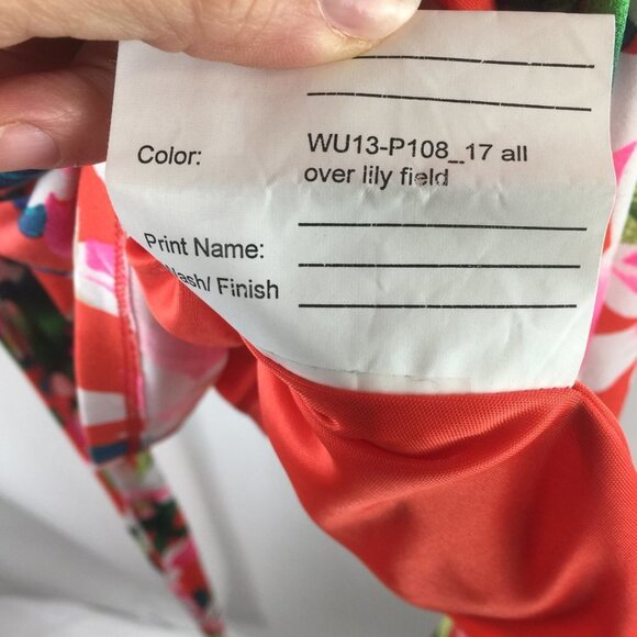 Express tropical hawaiian floral sleeveless scoop neck belted dress womens small - Picture 7 of 7